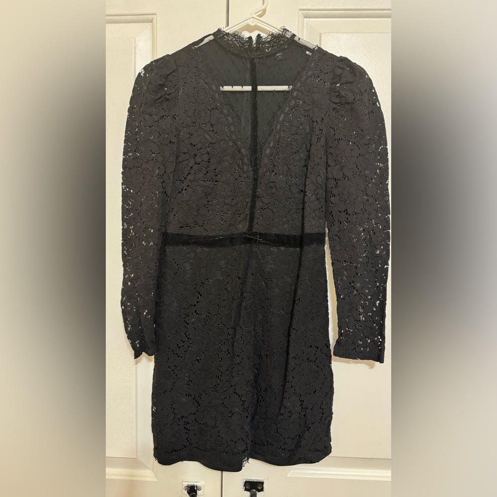 Express Black Lace Long Sleeve Mini
Dress
